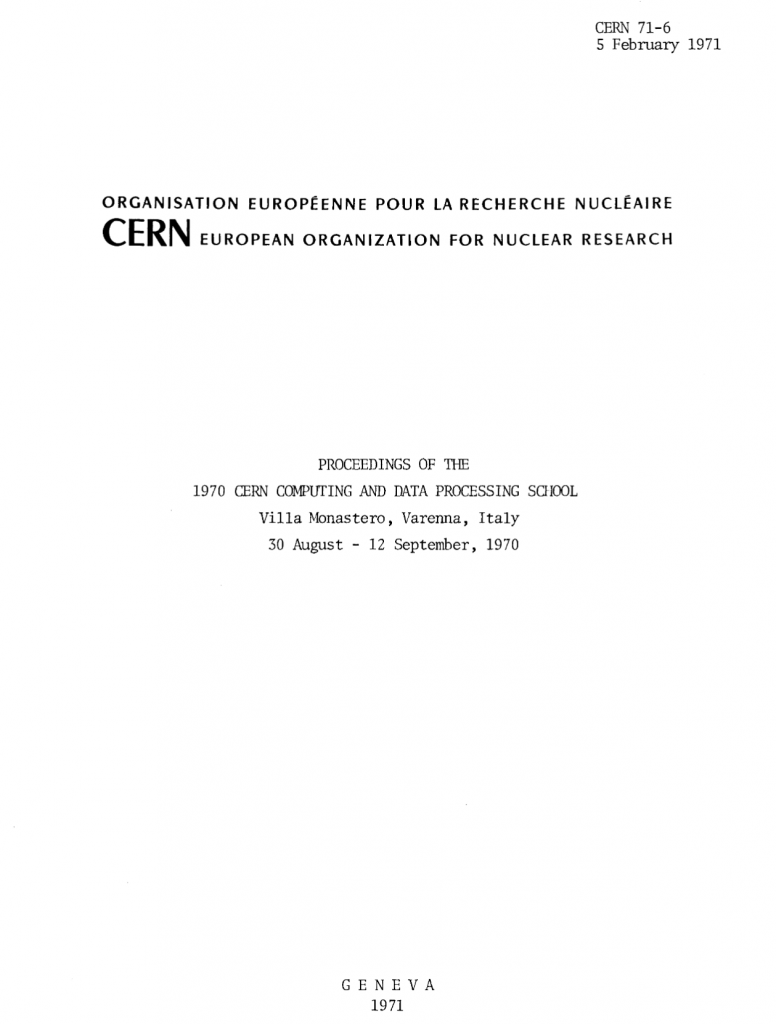 CSC 1970 Proceedings